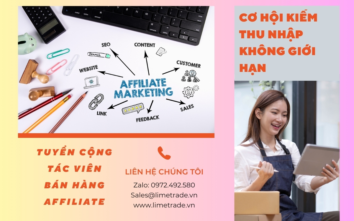 Lime Trade Việt Nam tuyển cộng tác viên bán hàng Affiliate